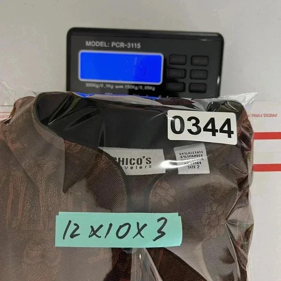 Chicos Travelers Large Mandarin Collar Shirt Vacation Gypsy Boho Thanksgiving - Picture 14 of 14